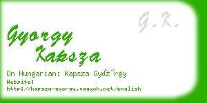 gyorgy kapsza business card